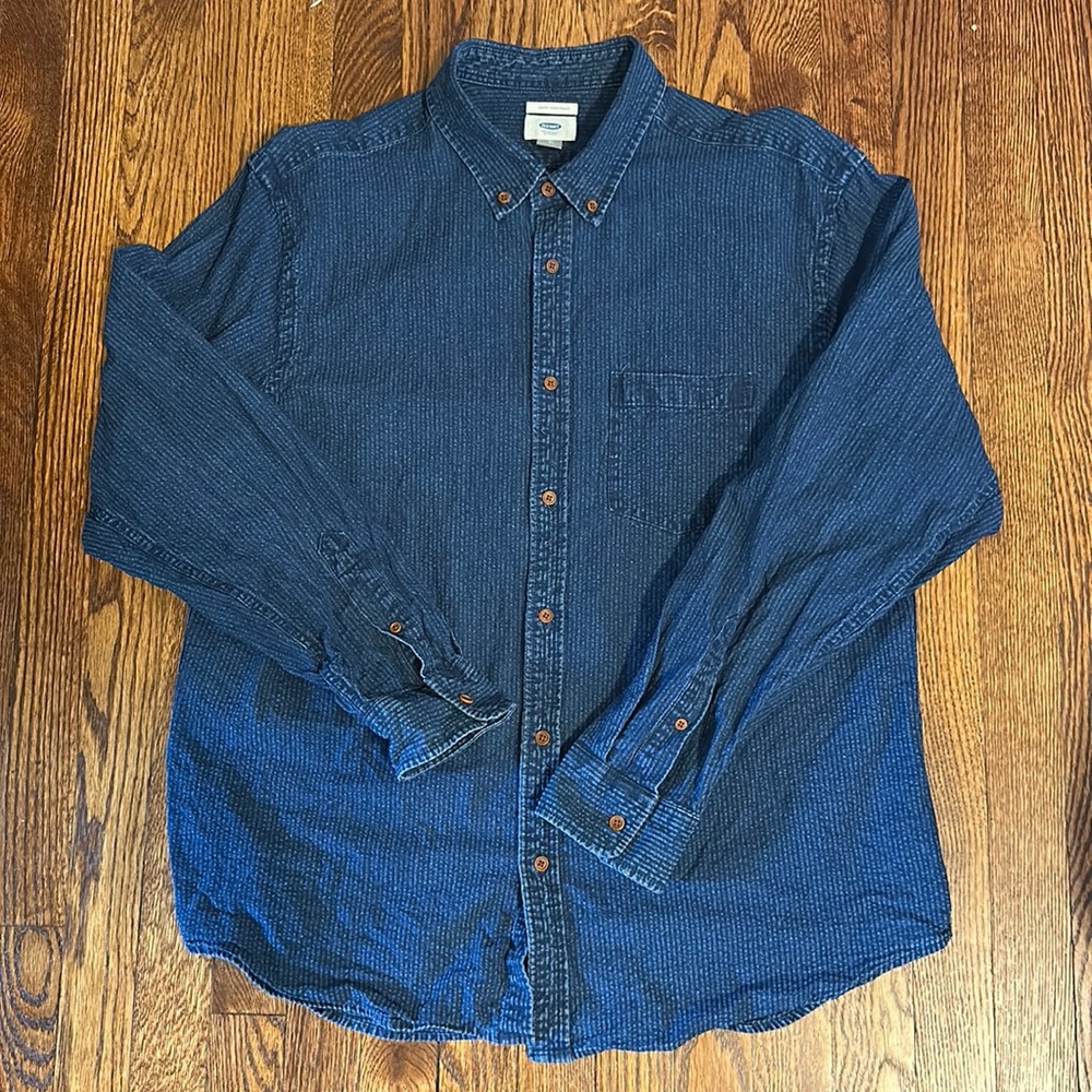 Blue XL men’s Old Navy button down - slim fit